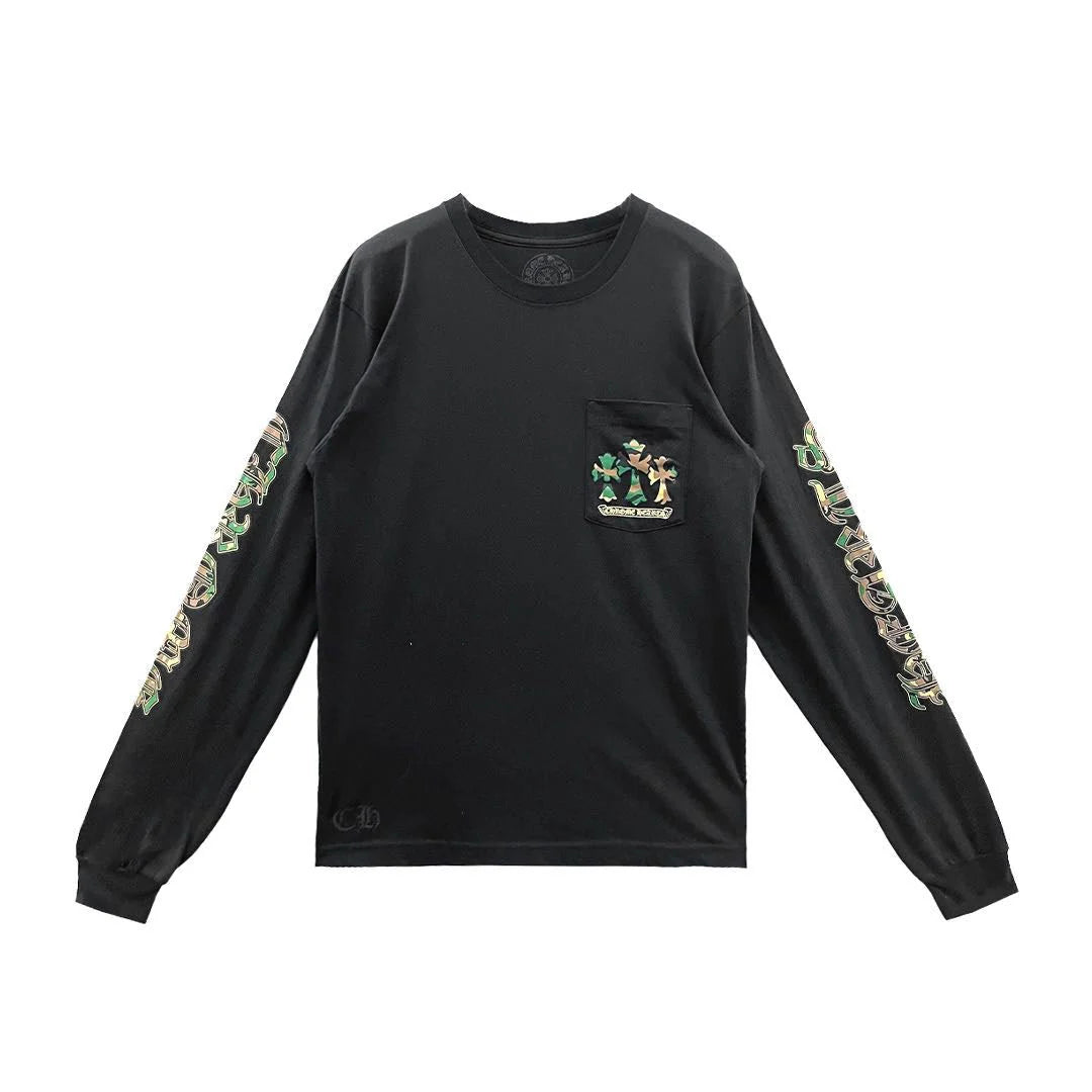 Chrome Hearts Horse Shoe Long-Sleeve T-Shirt Black/Camo