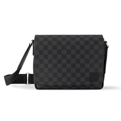 Louis Vuitton District PM Damier Graphite Canvas Messenger Bag Black