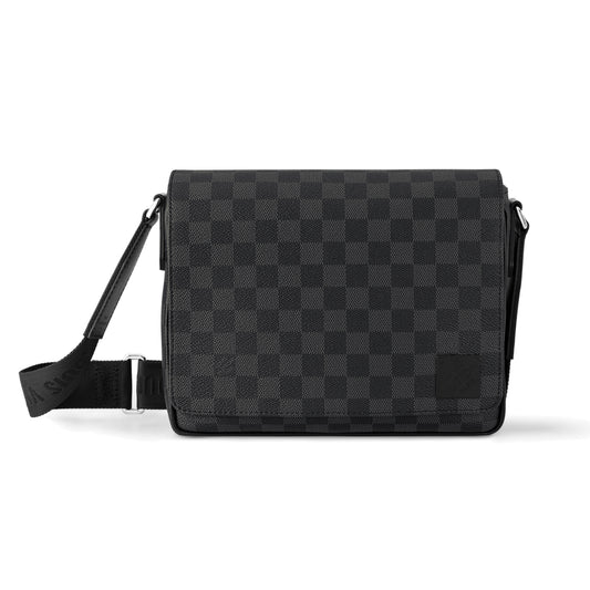 Louis Vuitton District PM Damier Graphite Canvas Messenger Bag Black