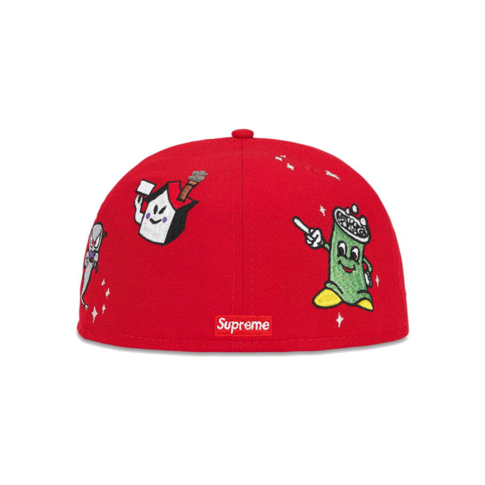 Supreme Characters S Logo New Era Fitted Hat Red (Size 7 1/2)