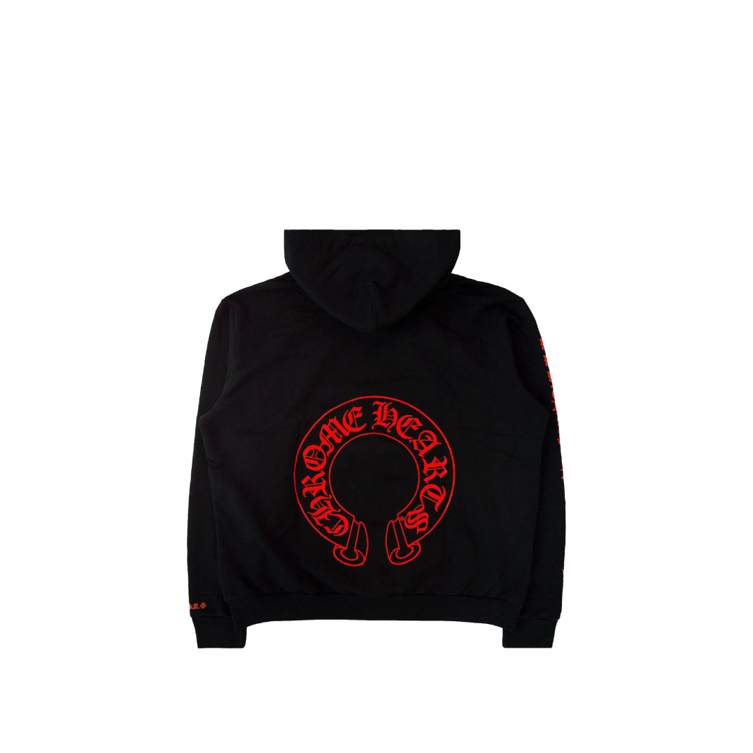 Chrome Hearts Horse Shoe Hoodie (Web Exclusive) Black/Red