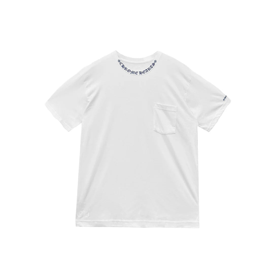 Chrome Hearts Neck Logo White Short Sleeve T-Shirt White