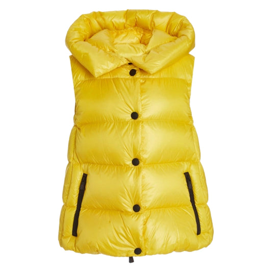 Moncler Resy Down Hooded Puffer Vest Yellow