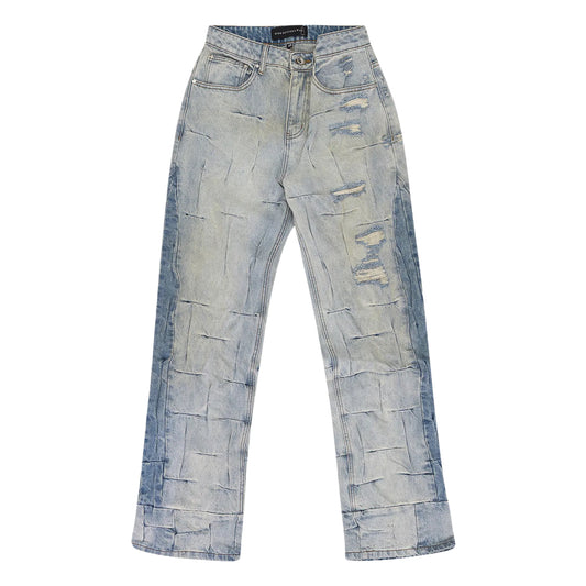 Who Decides War Gathered Straight Fit Jeans Blue