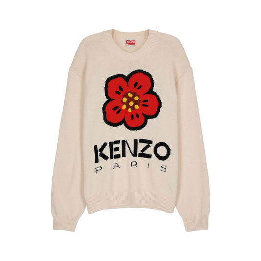 Kenzo Bocke Flower Knitwear Off-White