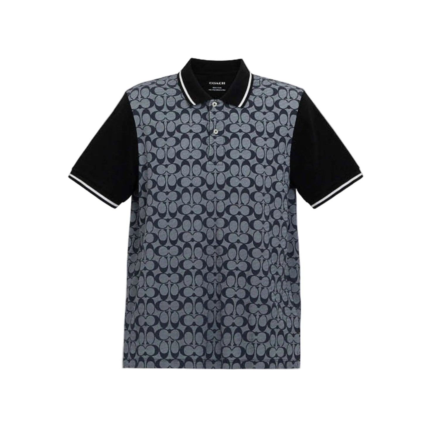 Coach Signature Polo T-Shirt Chambray Signature