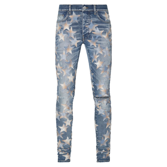 Amiri x Chemist 70s Indigo Flannel Star Jeans