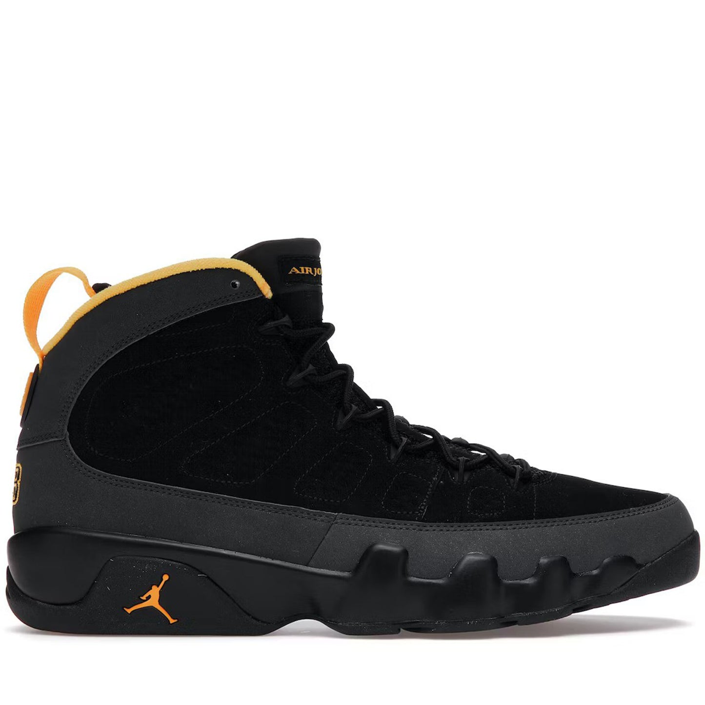 Jordan 9 Retro Dark Charcoal University Gold