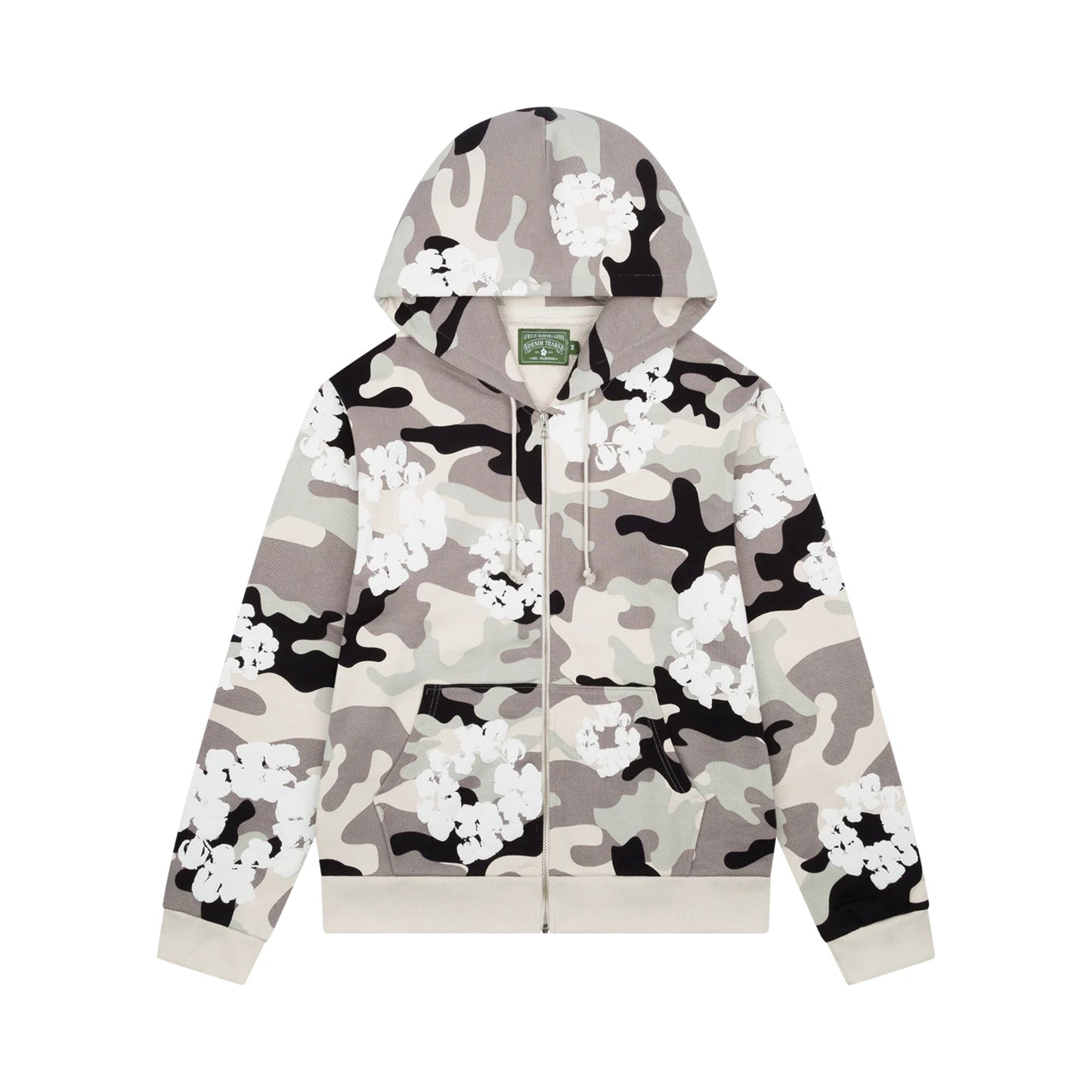 Denim Tears The Cotton Wreath Zip Sweatshirt White Camo