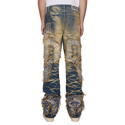 Who Decides War Overlay Jeans Blue