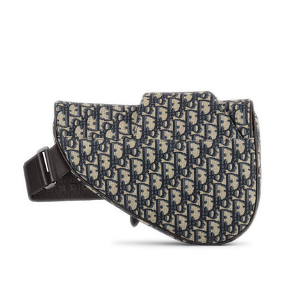 Dior Saddle Bag Beige and Black Dior Oblique Jacquard