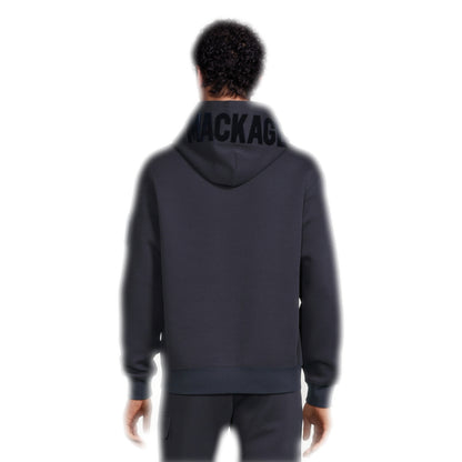 Mackage Krys Pullover Hoodie with Velvet Embroidery Carbon