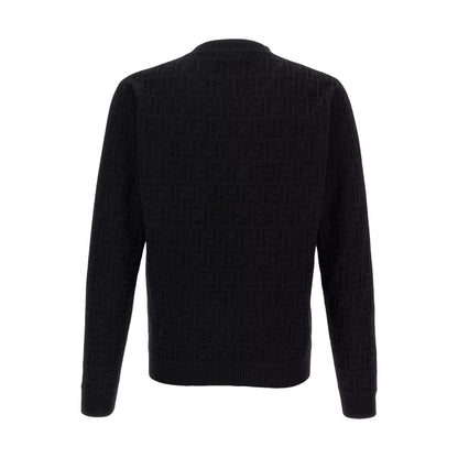Fendi FF Monogram Velvet Crewneck Black