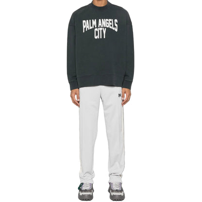 Palm Angels PA City Washed Crewneck Dark Grey/White