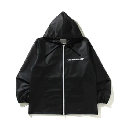Bape Rubber Transparent Hoodie Jacket Black