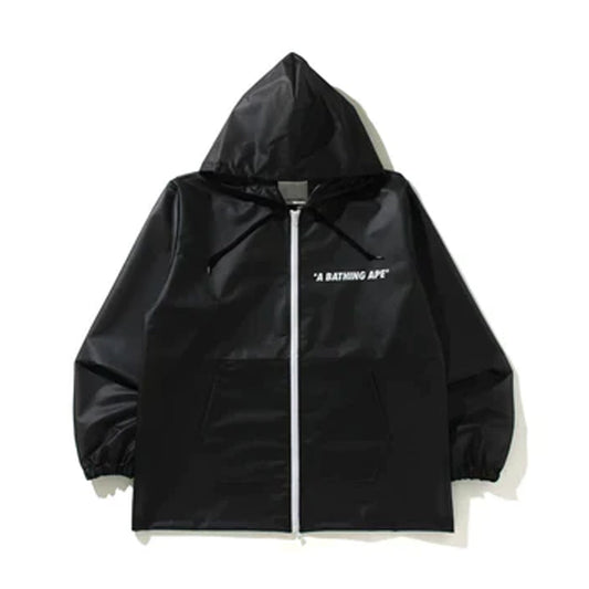 Bape Rubber Transparent Hoodie Jacket Black