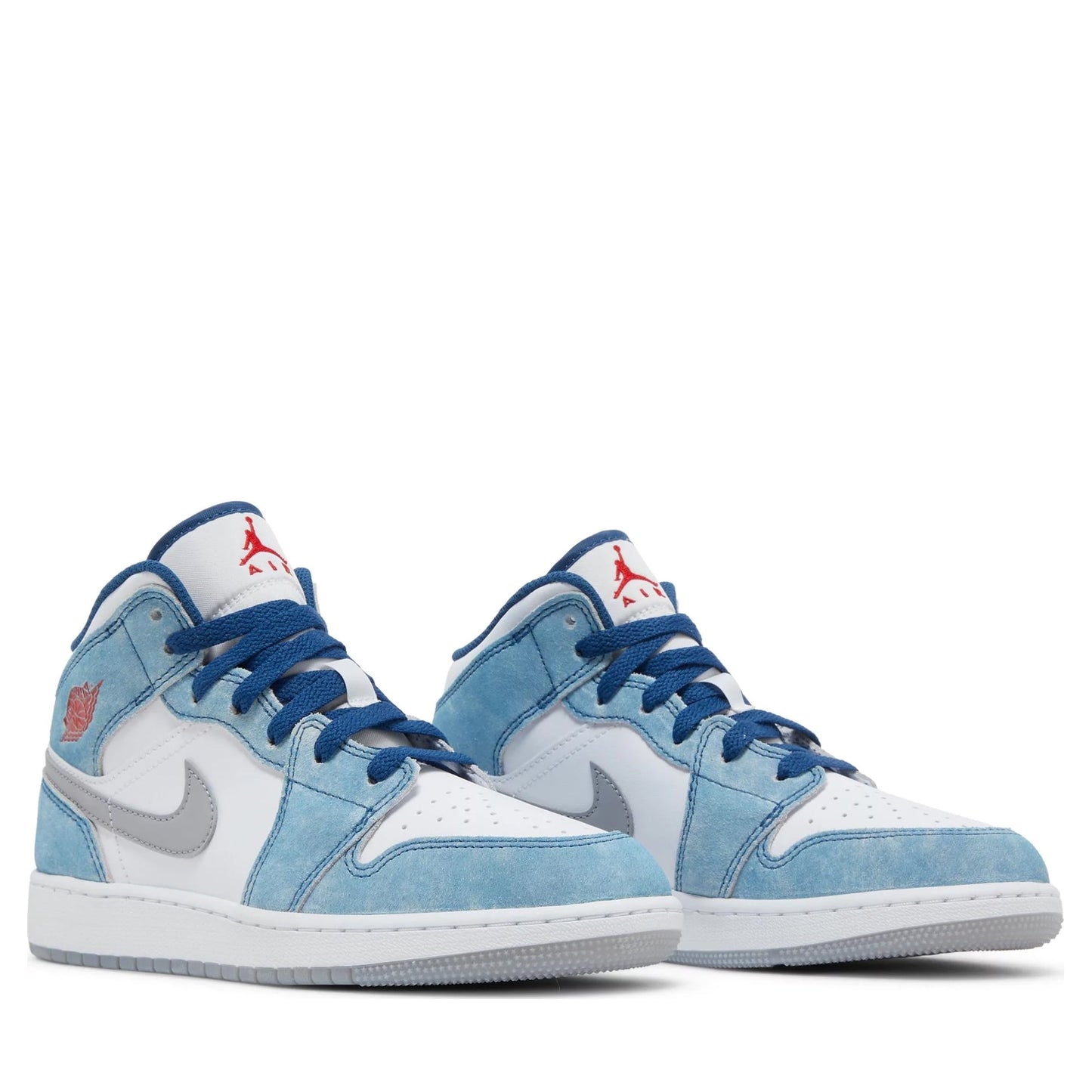 Jordan 1 Mid French Blue Fire Red (GS)