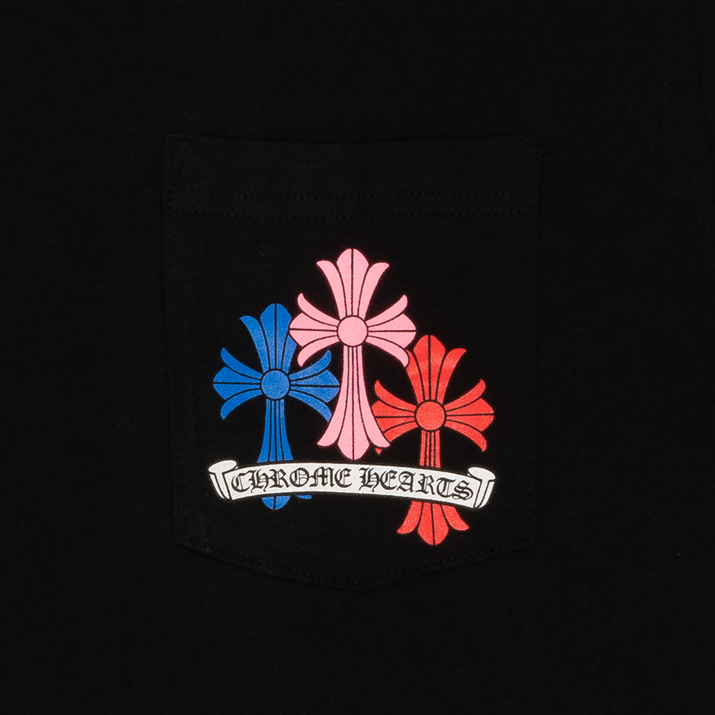 Chrome Hearts Multi Color Cross Cemetery L/S T-Shirt Black