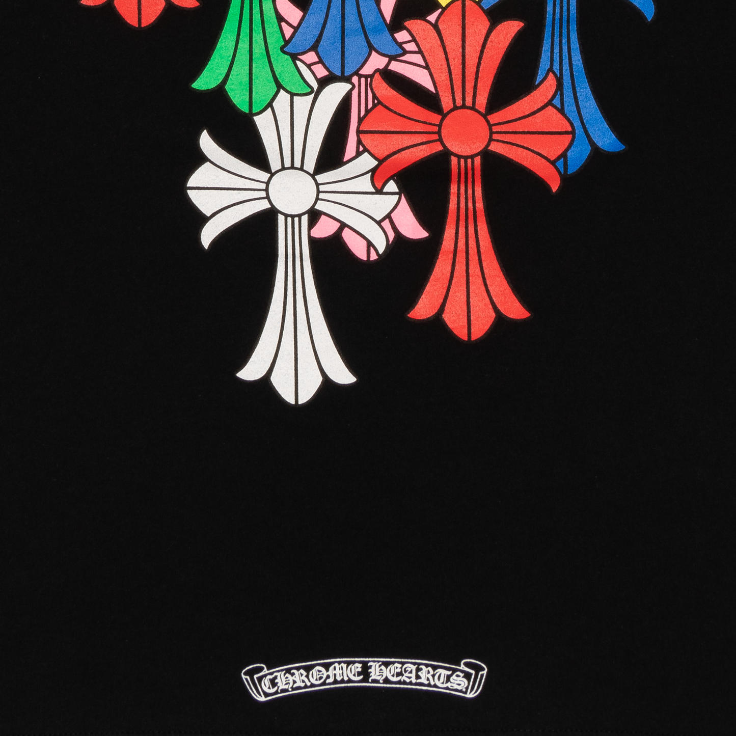 Chrome Hearts Multi Color Cross Cemetery L/S T-Shirt Black