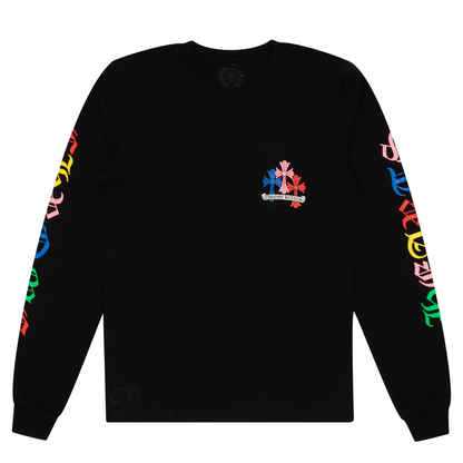 Chrome Hearts Multi Color Cross Cemetery L/S T-Shirt Black