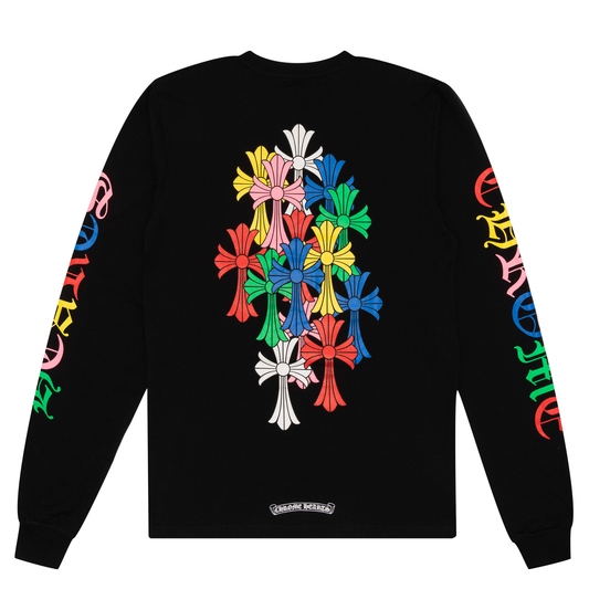 Chrome Hearts Multi Color Cross Cemetery L/S T-Shirt Black