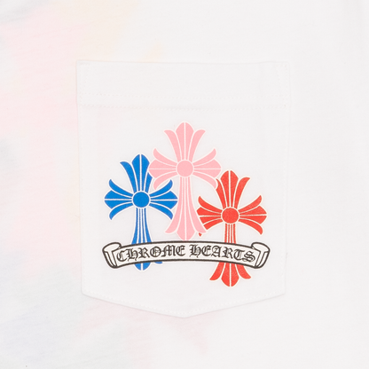 Chrome Hearts Multi Color Cross Cemetery T-Shirt White