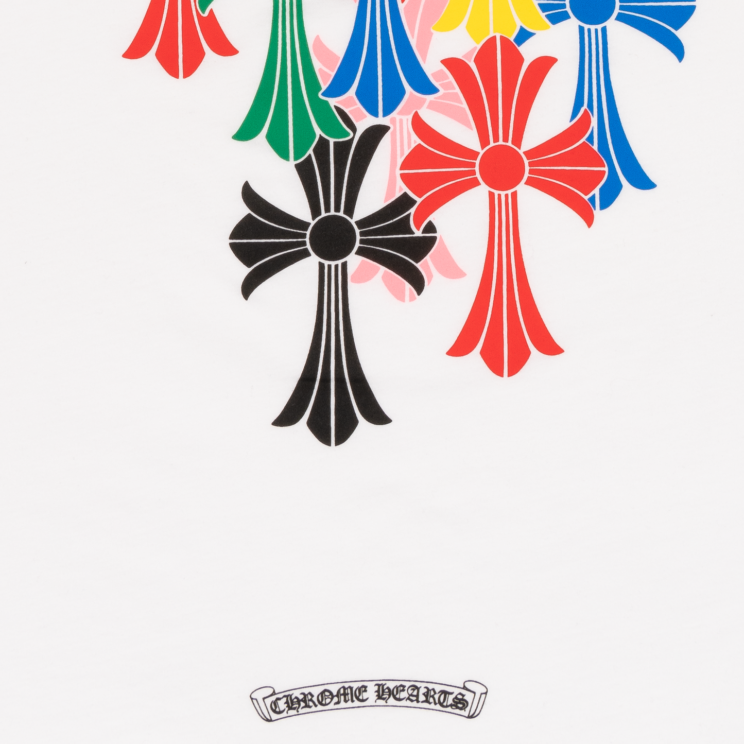 Chrome Hearts Multi Color Cross Cemetery T-Shirt White