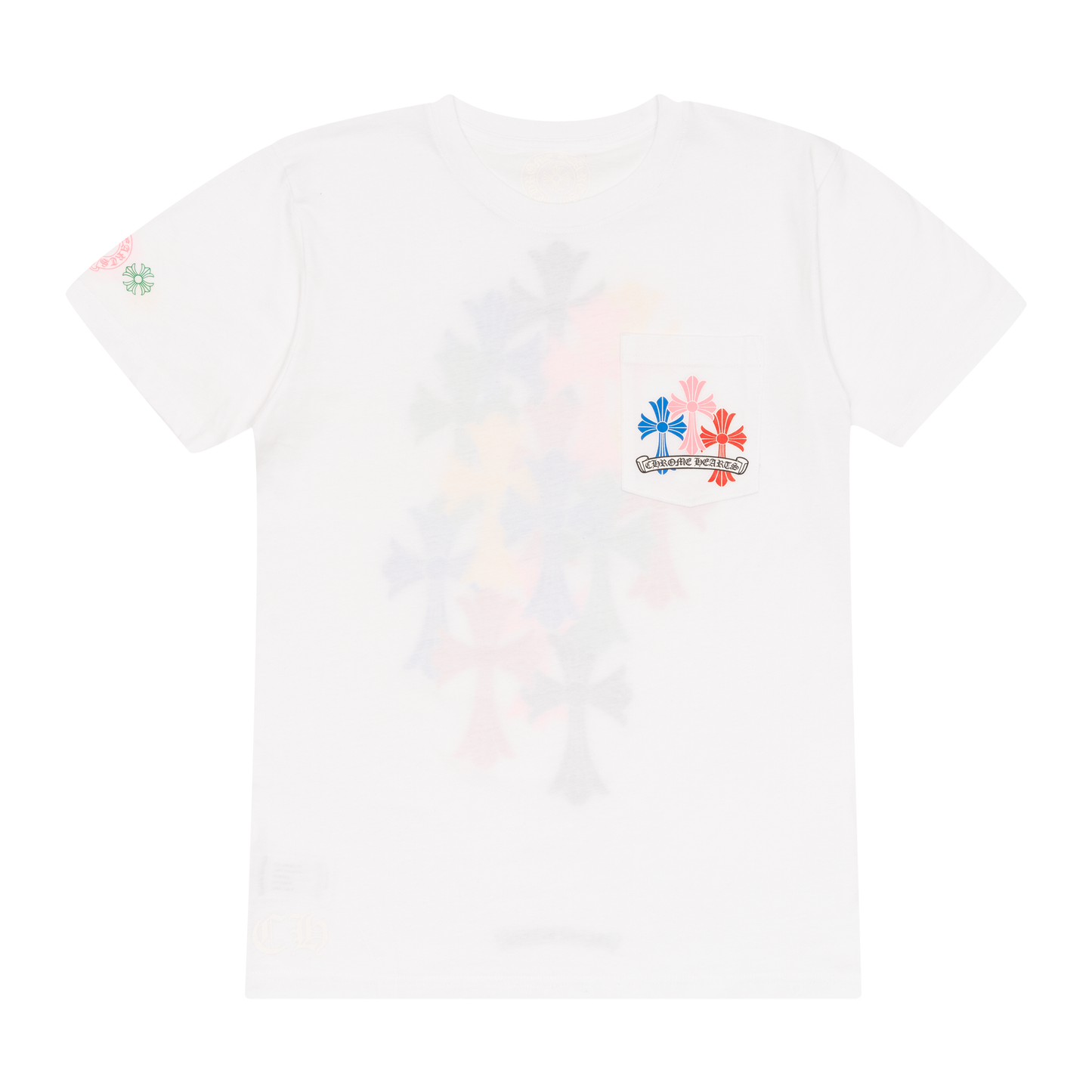Chrome Hearts Multi Color Cross Cemetery T-Shirt White