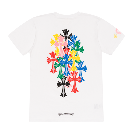 Chrome Hearts Multi Color Cross Cemetery T-Shirt White
