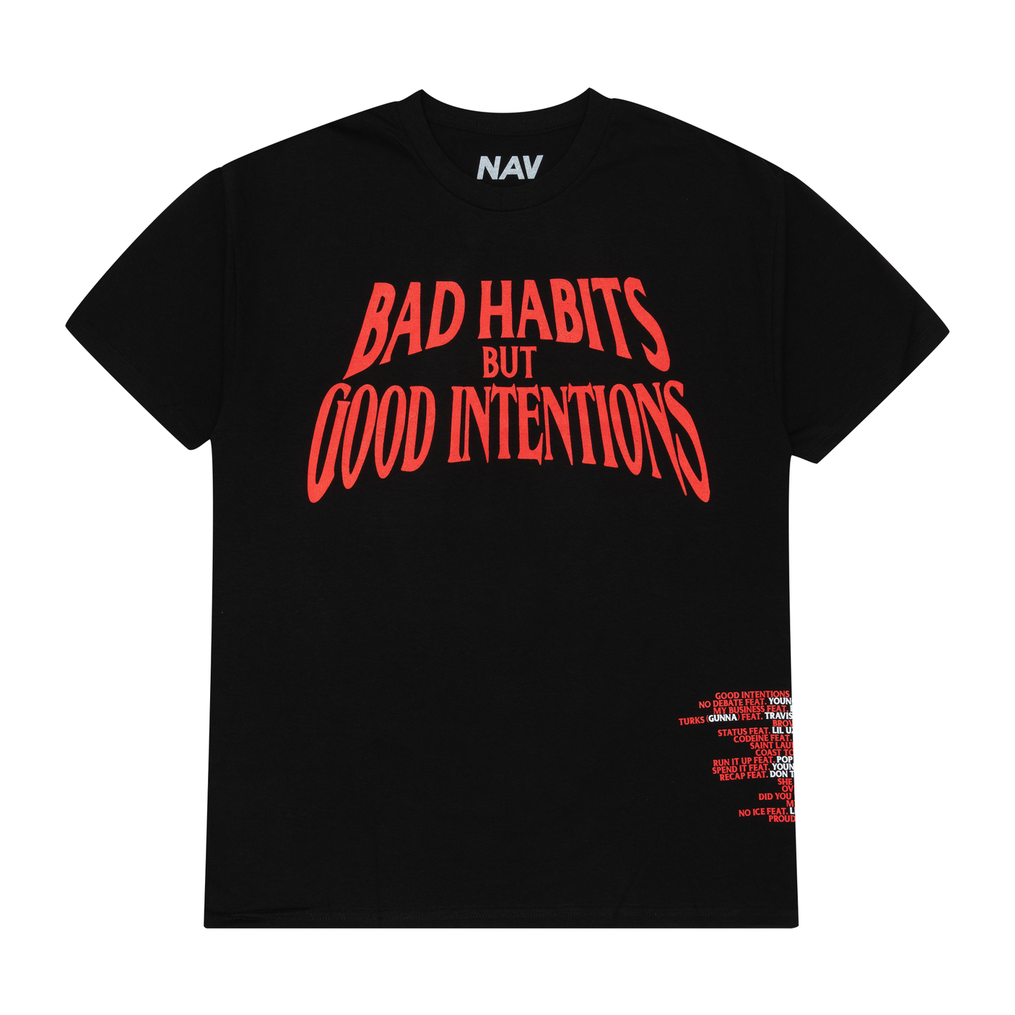 Vlone x Nav Bad Habits Tee Black