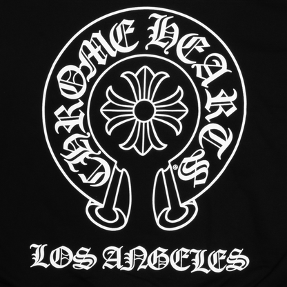 Chrome Hearts Los Angeles Horseshoe Thermal Zip Up Hoodie Black
