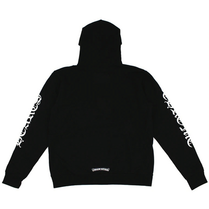 Chrome Hearts Vertical Logo FU Hood Hoodie Black/White