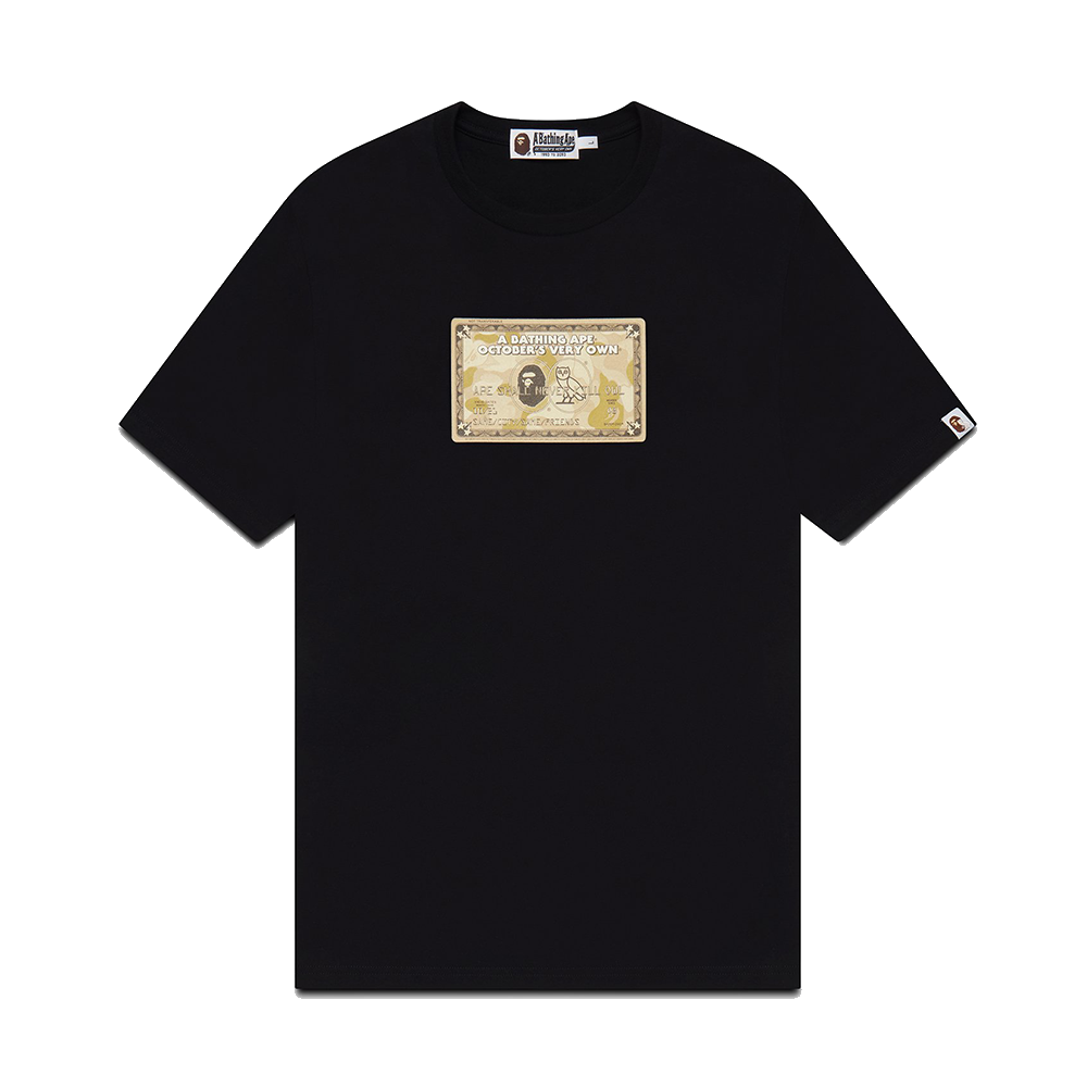 OVO x BAPE Gold Card T-Shirt Black