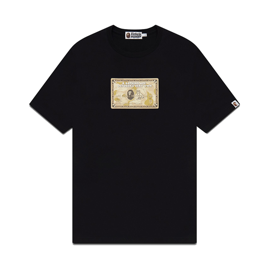 OVO x BAPE Gold Card T-Shirt Black