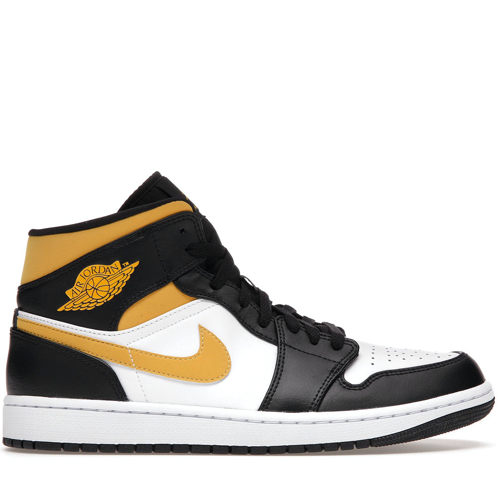 Jordan 1 Mid White Pollen Black