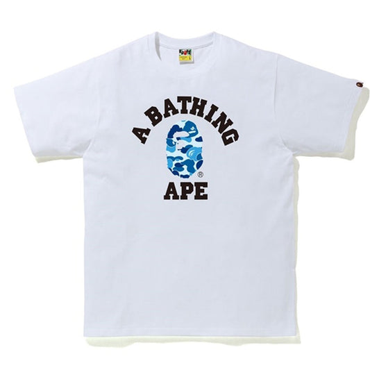 Bape ABC Camo College Tee White/Blue