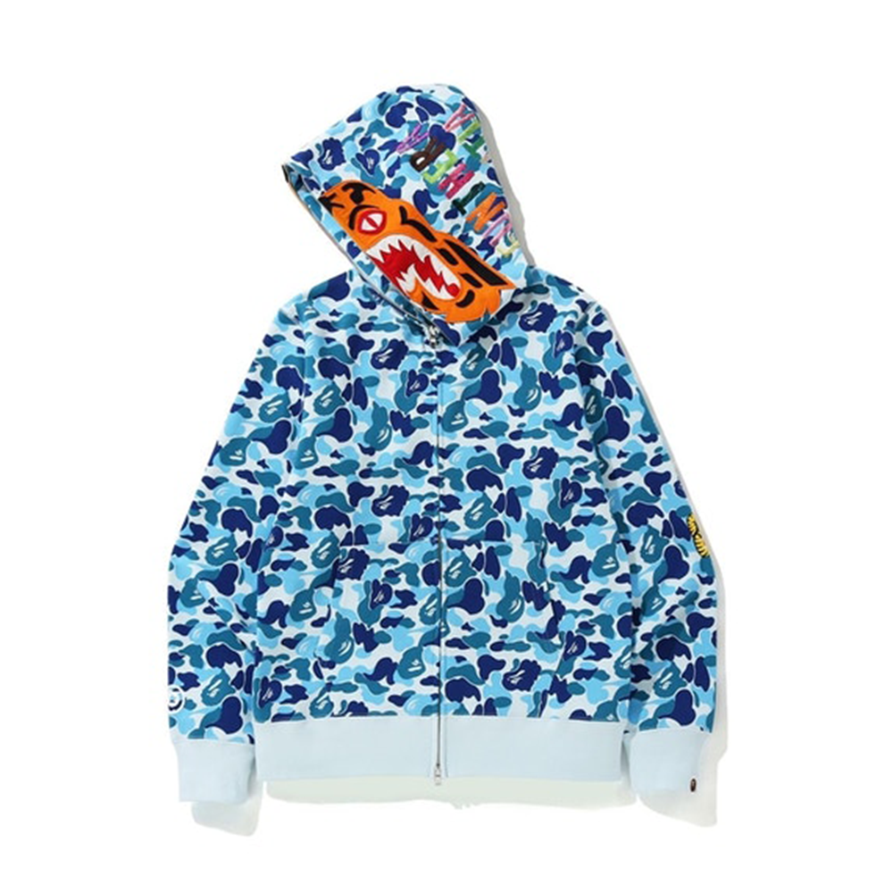 BAPE ABC Camo Tiger Full Zip Hoodie Blue